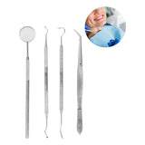 Kit Básico 1x4 Instrumental Acero Inoxidable Dental