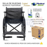 Silla De Ruedas Plegable Llanta Neumatic Todoterreno Thunder