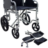 Silla De Ruedas De Traslado Cromada Super Resistente Ms