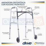 Andadera Ortopédica De Lujo Aluminio Ligera Con Ruedas Drive