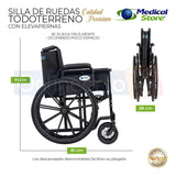 Silla De Ruedas Compacta Todo Terreno Plegable Acero