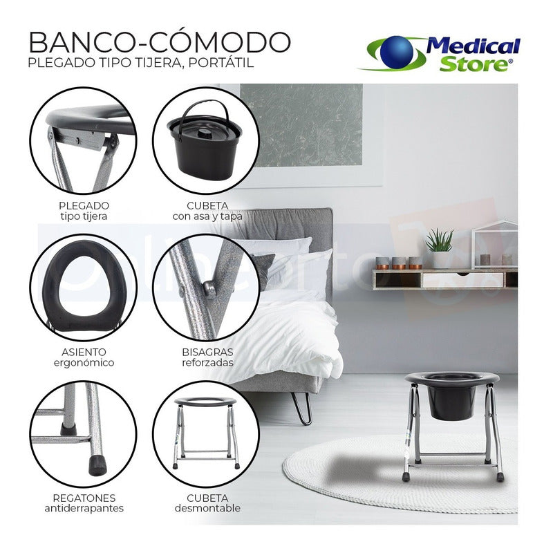 Banco Comodo Portátil Plegable Ligero