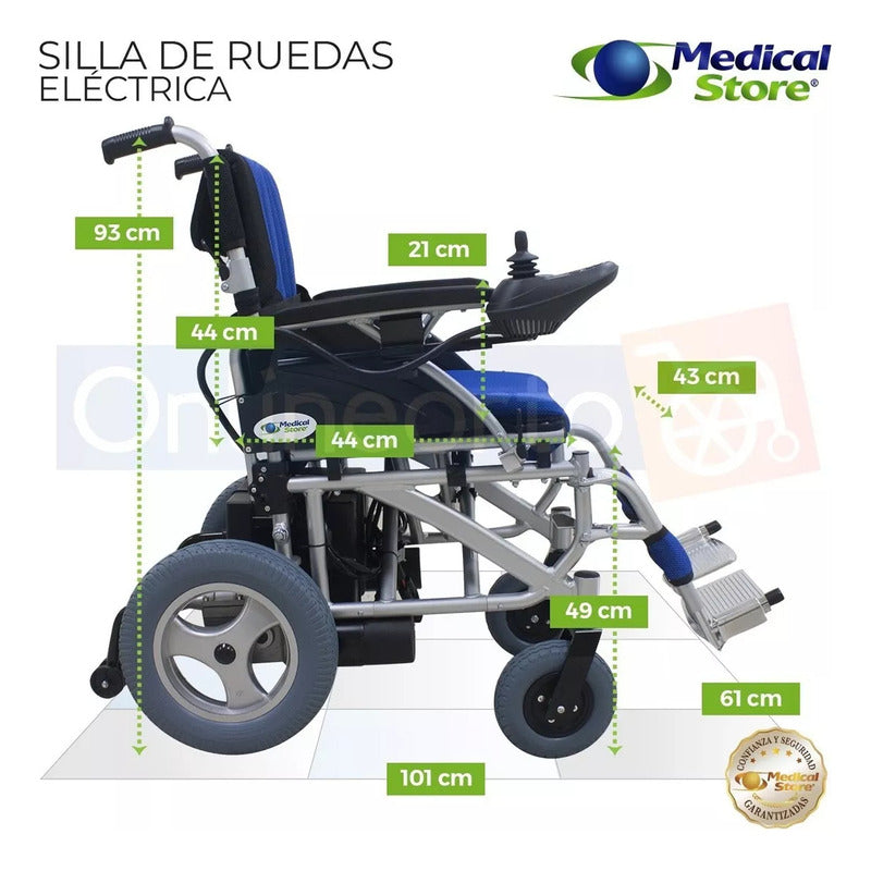 Silla De Ruedas Eléctrica Plegable Llanta Neumática