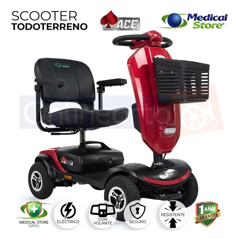 Silla De Ruedas Scooter Desmontable 4 Ruedas Eléctrico