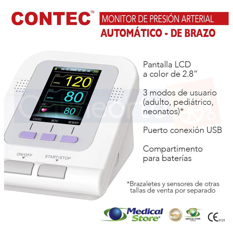 Baumanómetro Automático De Brazo Con Sensor Para Oximetría