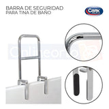 Barra Cromada De Seguridad Para Tina De Lujo Marca Carex