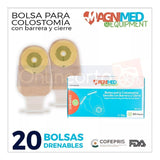 Bolsas Para Colostomia Drenable Con Barrera Y Cierre 20 Pzas