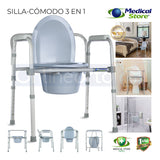 Silla Comodo Aumento Ducha Para Wc Baño 3 En 1 Plgable Drive