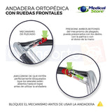 Andadera Ortopédica Aluminio Con Ruedas Plegable Marca Drive