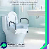 Aumento Asiento Extencion Para Wc Baño Seguro Apoya Brazos