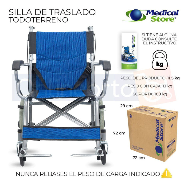 Silla De Ruedas Plegable Económica Llantatodo Terreno Ligera