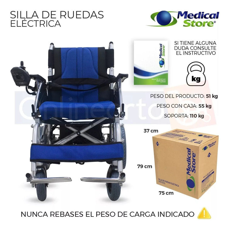 Silla De Ruedas Eléctrica Plegable Llanta Neumática