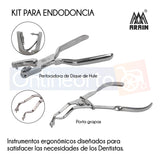 Kit Instrumental Endodoncia Con Perforadora Dique Dental