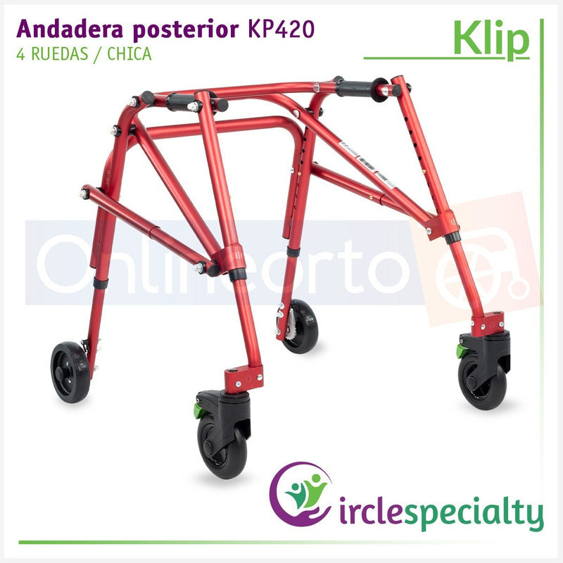 Andadera Posterior Klip Especializada Chica 4 Ruedas