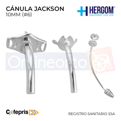 Cánula Para Traqueotomía Jackson Laminado En Plata