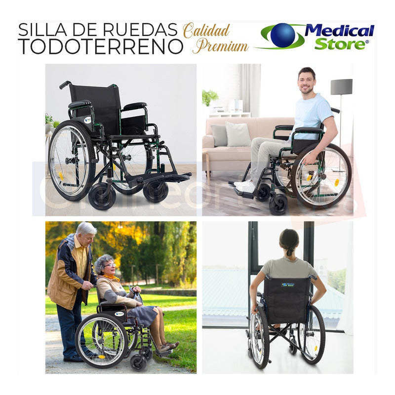 Silla De Ruedas Llantas Neumaticas De Lujo Todo Terreno