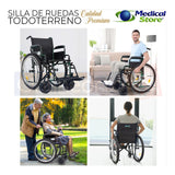 Silla De Ruedas Llantas Neumaticas De Lujo Todo Terreno