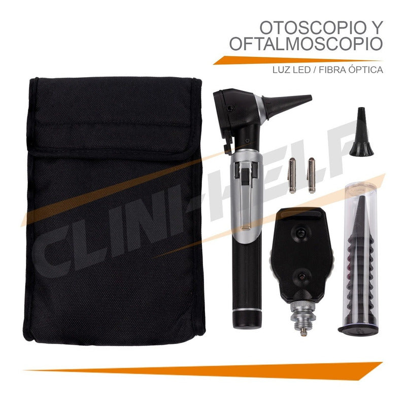 Otoscopio Oftalmoscopio Medico Diagnostico Luz Led Estuche