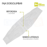 Faja Dorso Lumbar Dorsal Reforzada Transitable Marca Dr.slim