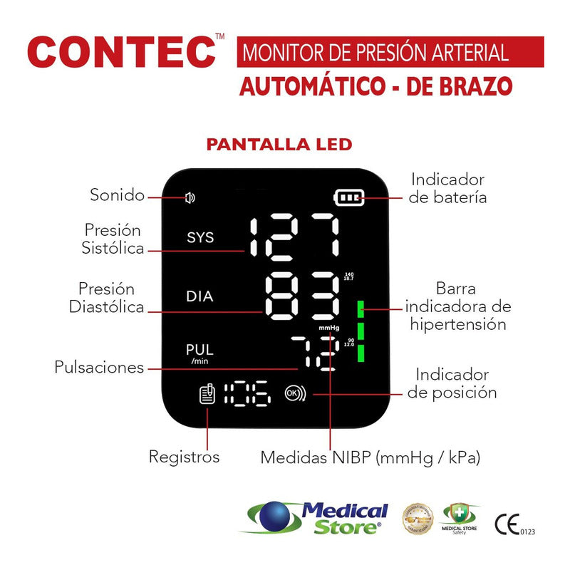 Baumanómetro Digital Automático De Brazo Tensiómetro