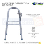 Andadera Ortopédica Acero Plegable Ajustable  Adulto