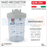 Vaso Recolector De Secreciones Para Aspirador Cami