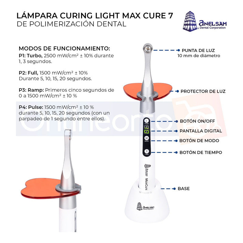 Lámpara De Fotocurado Led Para Resinas Dental Inalambrica