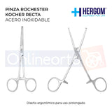 Pinza Rochester Kocher Recta De 14 Cm Acero