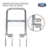 Barra Cromada De Seguridad Para Tina De Lujo Marca Carex