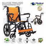 Silla De Ruedas Traslado Ligera Compacta Gris Medical Store