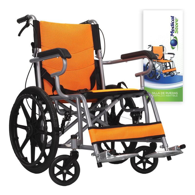 Silla De Ruedas Traslado Ligera Compacta Gris Medical Store