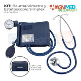 Kit Baumanometro Aneroide Estetoscopio Simple Varios Colores