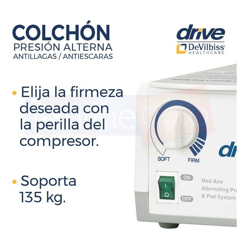 Colchon De Presión Aire Alterna Antilagas Antiescaras Drive