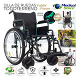 Silla De Ruedas Llantas Neumaticas De Lujo Todo Terreno