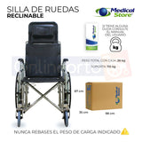 Silla De Ruedas Reclinable Cromada Lujo Marca Medical Store