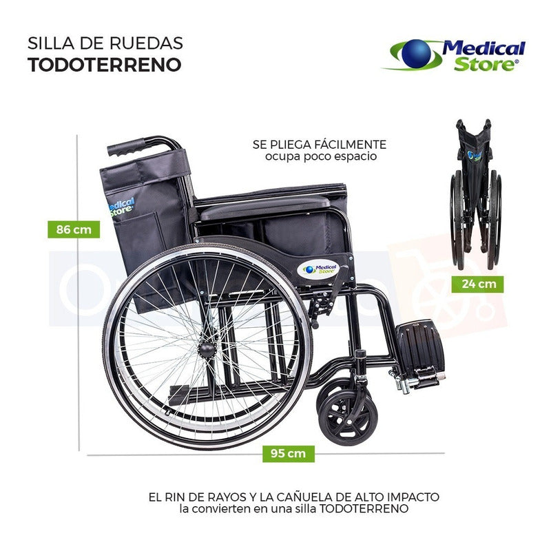 Silla De Ruedas De Lujo Plegable Compacta Todo Terreno Drive