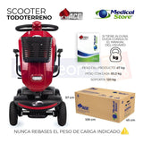 Silla De Ruedas Scooter Desmontable 4 Ruedas Eléctrico