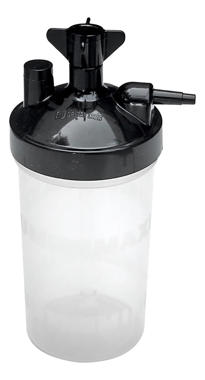 Vaso Humidificador De 35cc Tanques De Oxigeno O Concentrador Antibacteriano Salter Labs Indicador de Agua y Funcionamiento Silencioso