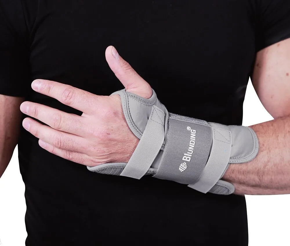 Muñequera Ortopédica con Férula de Aluminio Ajustable Blunding Soporte de Muñeca Ergonómico Reforzado para Lesiones Estabilizador de Muñeca para Rehabilitación