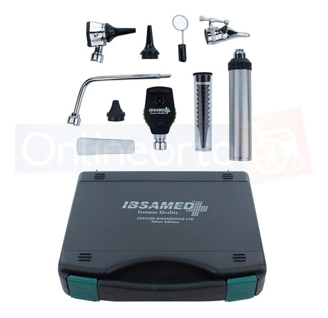 Estuche de Diagnóstico Médico Oftalmoscopio y Otoscopio Luz LED con Especulos, Depresor Lingual y Lámparas para Diagnóstico Médico