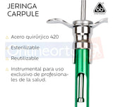 Jeringa Dental Carpule Profesional para Anestesia Inoxidable Reutilizable Esterilizable en Autoclave Uso Odontológico y Procedimientos Clínicos