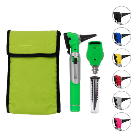 Otoscopio Oftalmoscopio Medico Diagnostico Luz Led Estuche