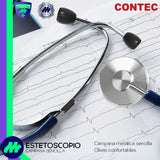 Estetoscopio de Campana Sencilla para Adulto Acústico de Lujo Aleación Metálica Libre de Látex y PVC Resistente