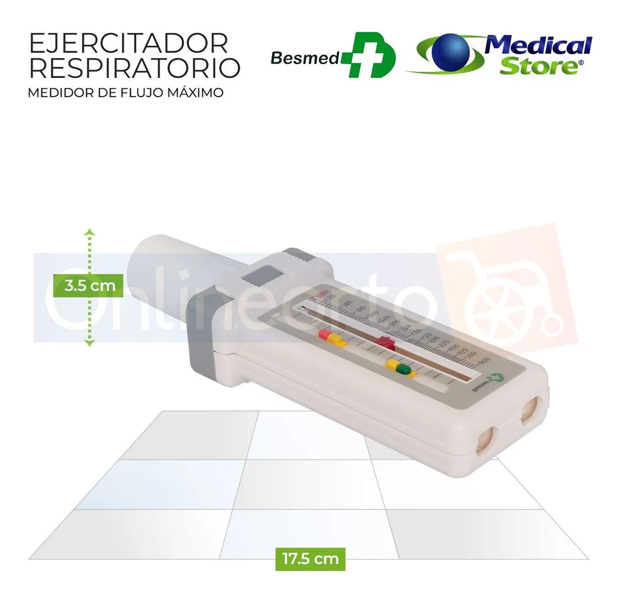 Ejercitador Respiratorio Flujo Máximo