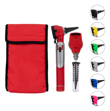 Otoscopio Oftalmoscopio Medico Diagnostico Luz Led Estuche