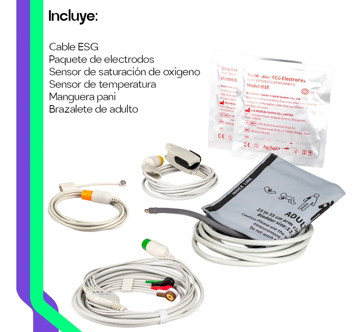 Monitor CMS6000 con pantalla 8”. Mide ECG, SpO2, NIBP y más. Compacto, preciso y clínico para adultos, pediátricos y neonatos. ¡Compra ahora!