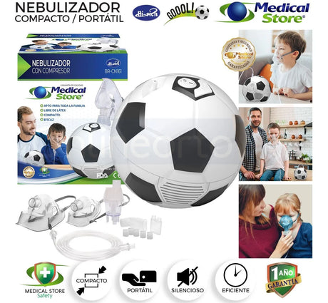 Nebulizador Médico Portátil Silencioso Mascarillas Adulto E Infantil Libre De Látex Balón