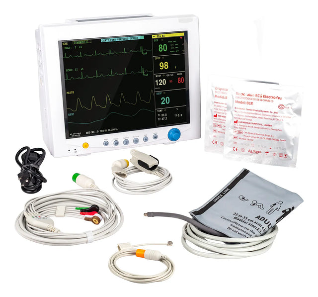 Monitor de Paciente CMS7000 con pantalla LCD TFT de 12.1”, lectura clara de signos vitales y diseño compacto ideal para uso clínico.