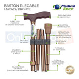 Detalle del tubo de aluminio del Bastón Plegable de Lujo