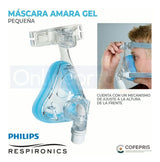 Mascarilla Nasal Ajustable Philips Amara Gel para CPAP APAP y BIPAP Confort Superior y Sellado Perfecto para Sueño Reparador